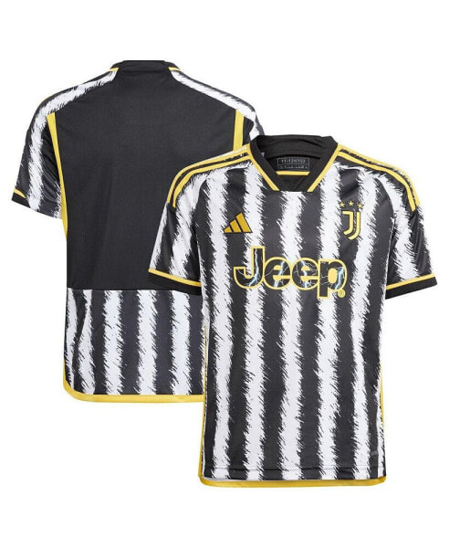 Big Boys and Big Girls Black Juventus 2023/24 Home Replica Jersey