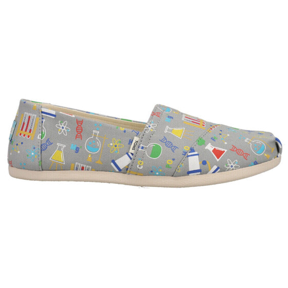 TOMS Alpargata Graphic Slip On Womens Grey Flats Casual 10017284T