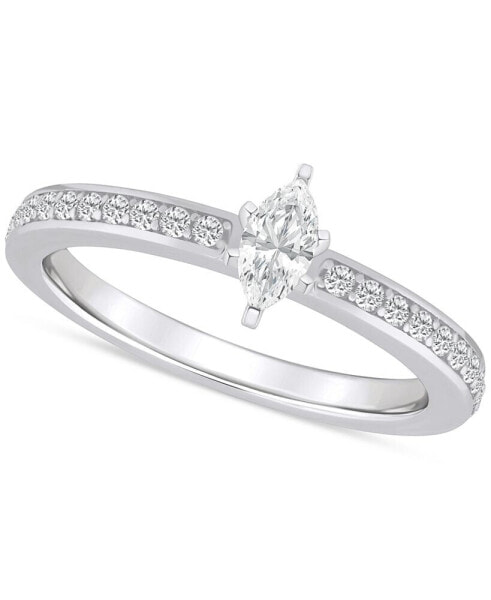 Diamond Marquise Engagement Ring (1/2 ct. t.w.) in 14k Gold