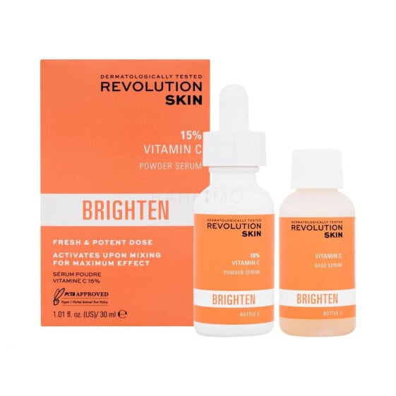 Revolution Skincare Brighten 15% Vitamin C Powder Serum 30 ml gesichtsserum Feine Linien & Falten für Frauen