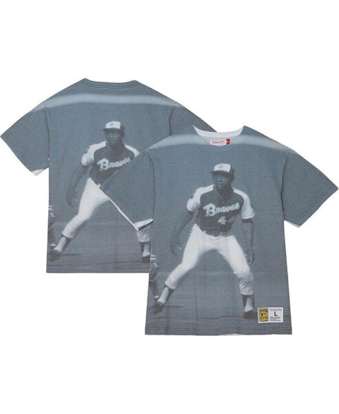 Men's Hank Aaron Atlanta Braves Cooperstown Collection Highlight Sublimated Player Graphic T-shirt