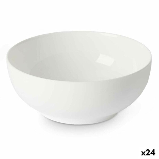 Bowl White Opaline glass 18 x 7 x 18 cm (24 Units)