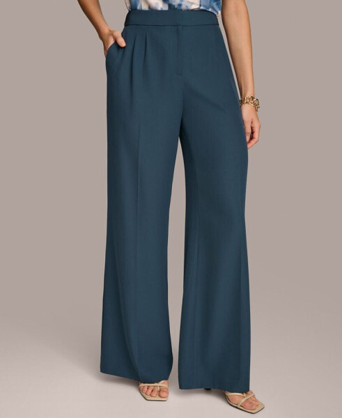 Women's Pleated Wide-Leg Pants