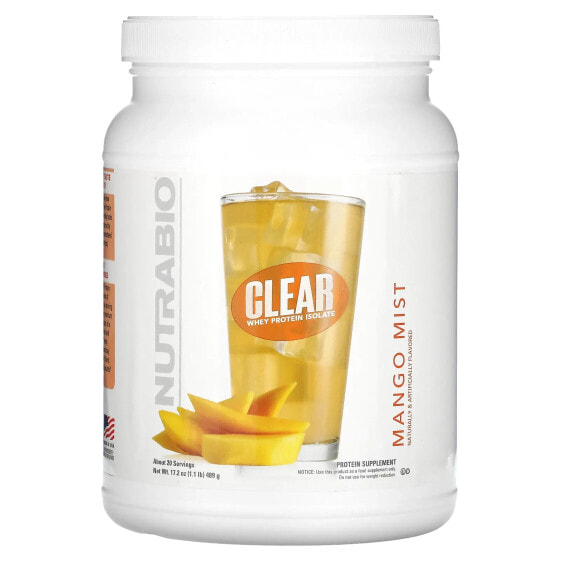 Clear Whey Protein Isolate, Mango Mist, 1.1 lb (489 g)