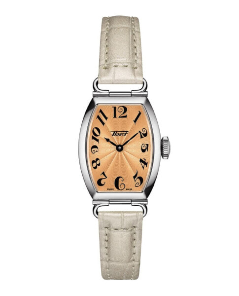 Tissot Ladies Heritage Quartz Orange Dial Watch - T1281091628200 NEW