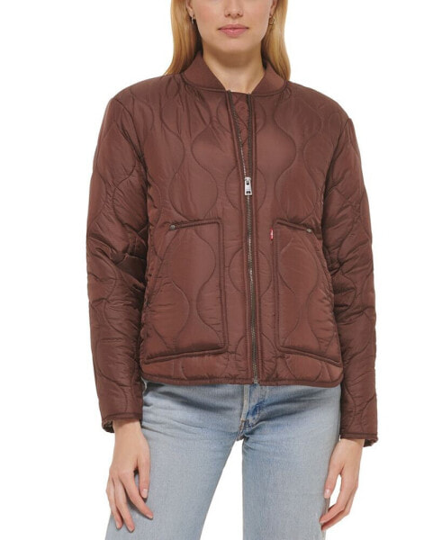 Trendy Women's Onion Quilted Liner Jacket