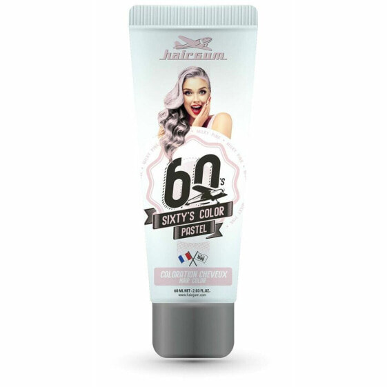 Крем для волос полуперманентного окрашивания Hairgum Sixty's Color молочно-розовый (60 мл)