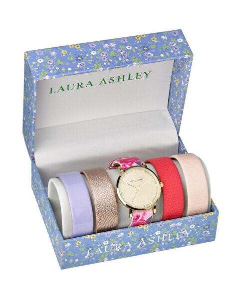 Часы и аксессуары Laura Ashley Золотые Часы с цветочными ремешками
