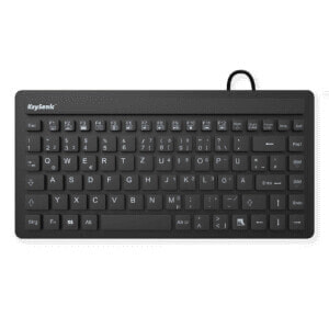 KeySonic KSK-3230IN - Mini - USB - QWERTZ - Black