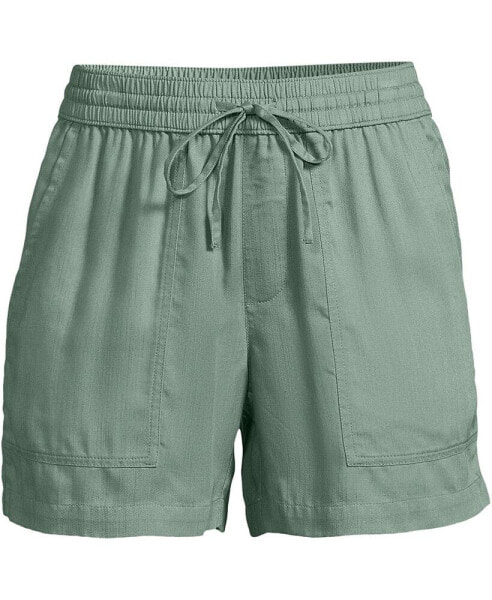 Women's High Rise Drawstring 5" TENCEL Fiber Shorts