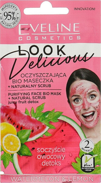 Bio-Maske für das Gesicht Wassermelone & Zitrone