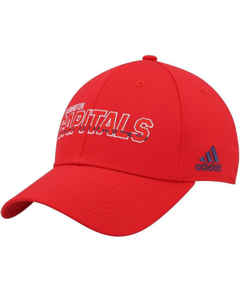 Бейсболка Adidas Мужская красная команда Washington Capitals Team Bar Flex Hat