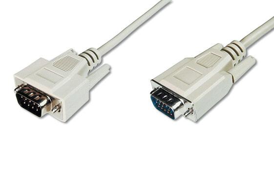 DIGITUS VGA Monitor Connection Cable - 3 m - VGA (D-Sub) - VGA (D-Sub) - Beige - Nickel - China