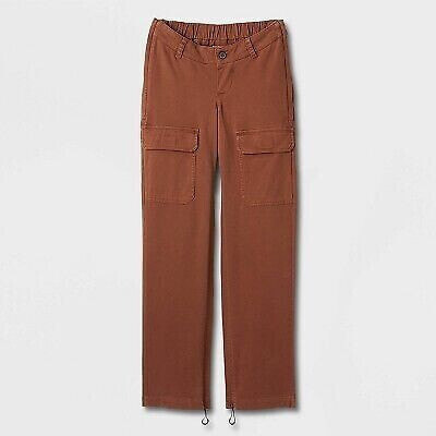 Women's Loose Fit Utility Adaptive Cargo Pants - Universal Thread Brown 4