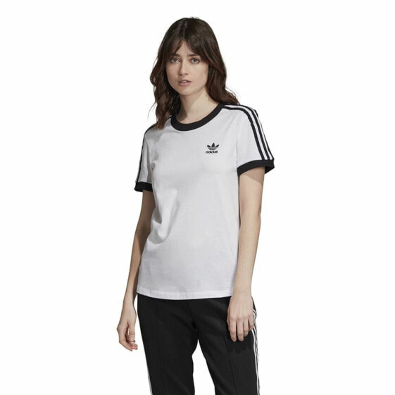 Футболка с коротким рукавом Adidas 3 полоски Женская Белый