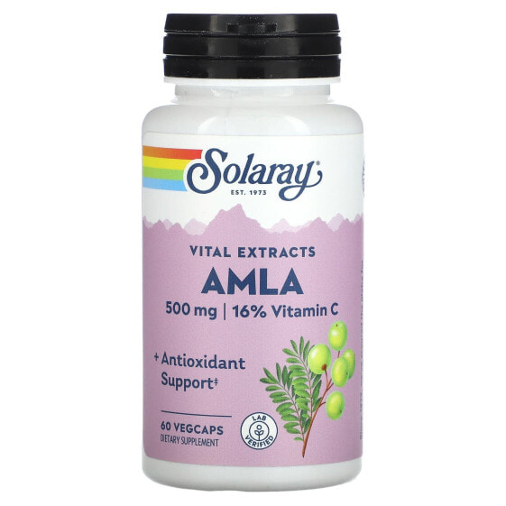 Витамин В9 AMLA 500 мг 60 капсул VegCaps от SOLARAY