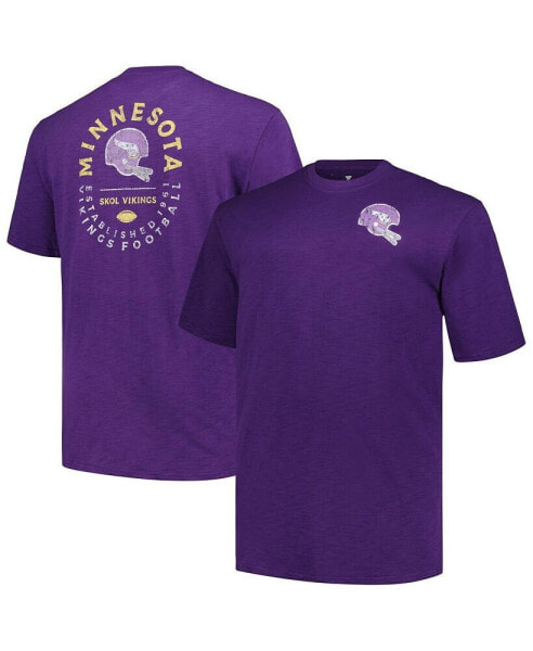 Men's Purple Minnesota Vikings Big and Tall Two-Hit Throwback T-shirt