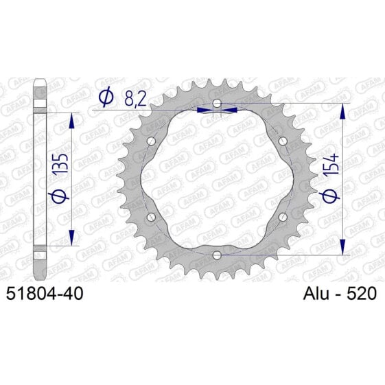 AFAM 51804 rear sprocket