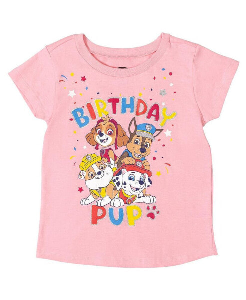 Toddler Girls Skye Rubble Chase Marshall Birthday T-Shirt