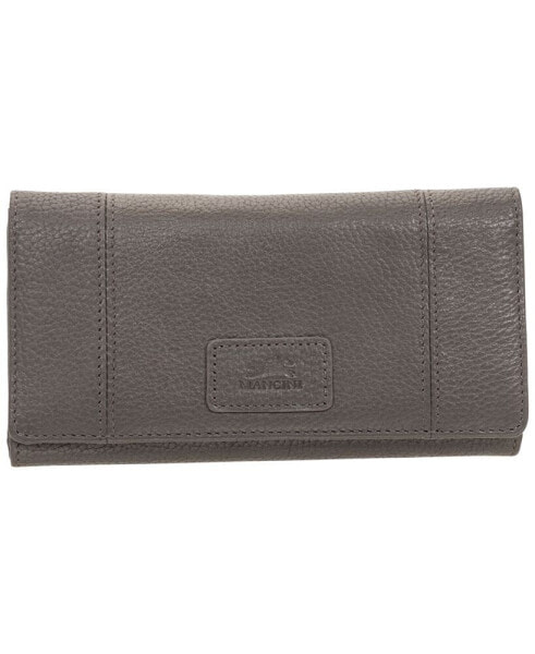 Кошелек женский Mancini Pebbled Collection RFID Secure Trifold Wing