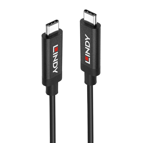 Кабель активный USB 3.1 Gen 2 C/C Lindy - 5 м - USB C - USB C - USB 3.2 Gen 2 (3.1 Gen 2) - 10000 Мбит/с - черный