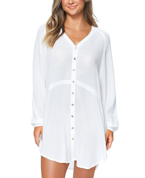 Juniors' Belize Beach Cover-Up Tunic Top