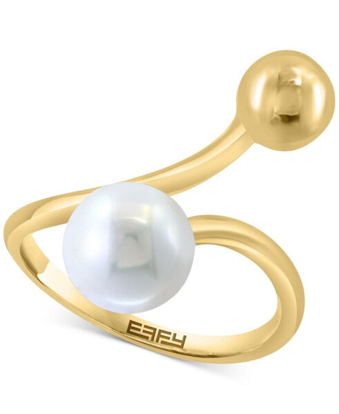 EFFY® Freshwater Pearl (8mm) Abstract Statement Ring in 14k Gold