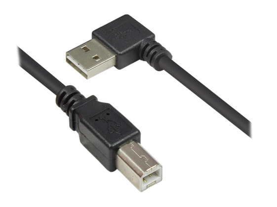 Разъем USB 2.0 мужской-мужской GOOD CONNECTIONS 2510-EU005W - 0.5 м - USB A - USB B - черный