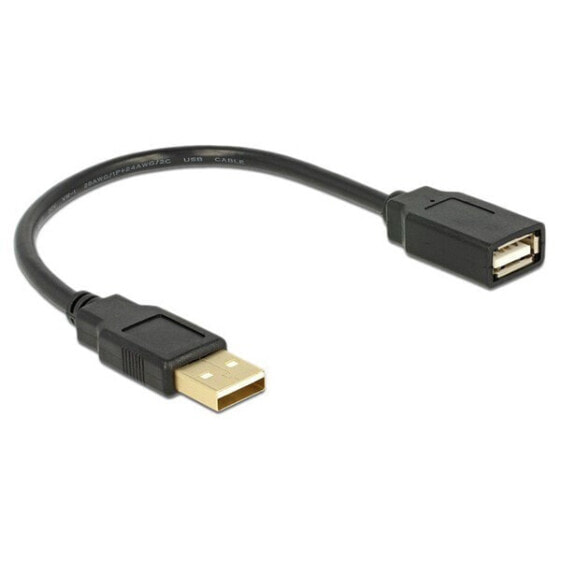 DELOCK USB A 2.0 M/F Extender 15 cm