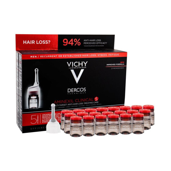 Vichy Dercos Aminexil Clinical 5 21x6 ml mittel gegen haarausfall für Herren Haarkur 21 x 6 ml + Applikator 1 St