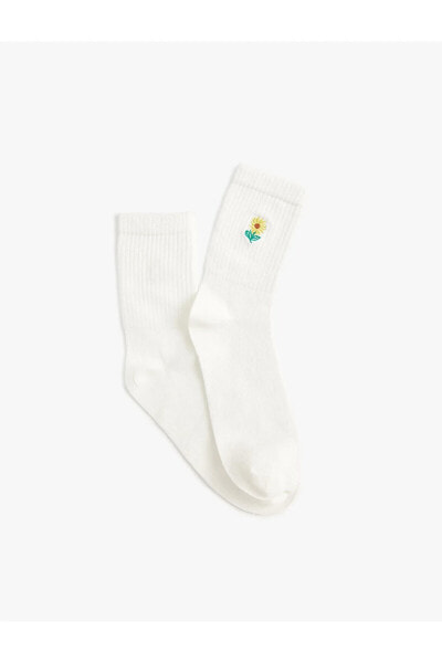 Носки Koton Floral Embroidered Socks