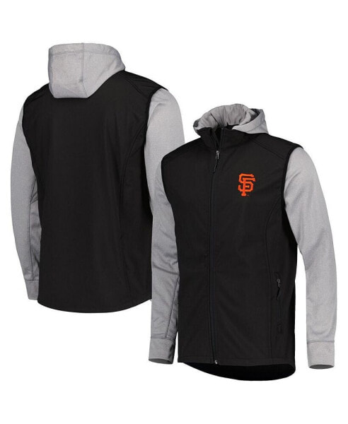 Men's Black, Heather Gray San Francisco Giants Alpha Full-Zip Jacket