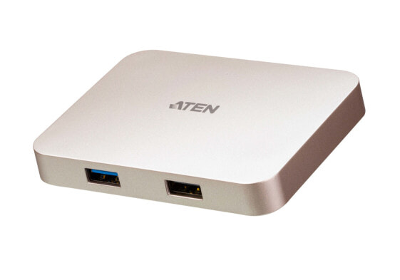 ATEN UH3235 - USB 2.0 Type-C - HDMI - USB 2.0 - USB 3.2 Gen 1 (3.1 Gen 1) Type-A - Silver - 60 W - 70 mm - 93 mm