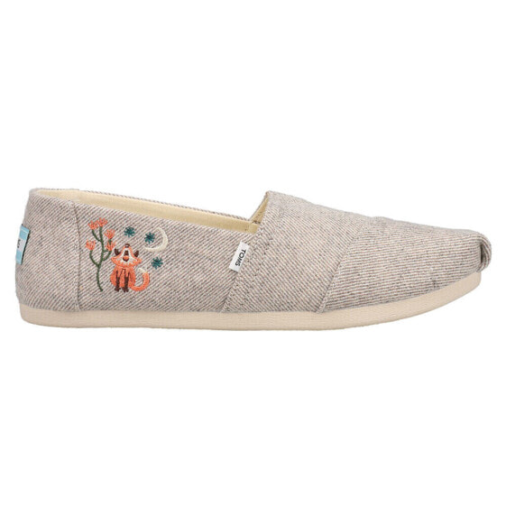 TOMS Alpargata Slip On Womens Grey Flats Casual 10019123T