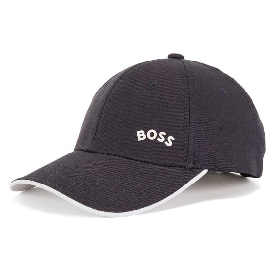 Мужская бейсболка черная с логотипом BOSS Cap Bold Curved Cap