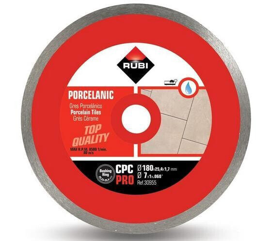 Алмазный диск Rubi CPC 180 x 25,4 мм Pro для фарфора