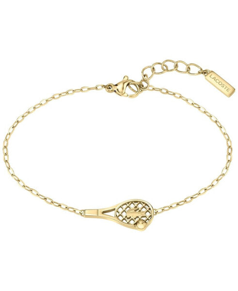 Gold Tone Tennis Racket Bracelet