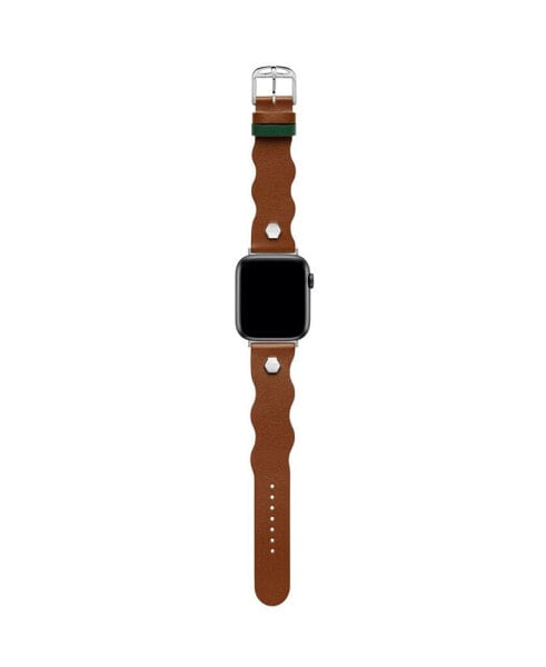 Women's Ted Wavy Design Tan Leather Strap