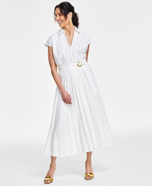 Women's Pleat Midi Dress, Created for Macy's