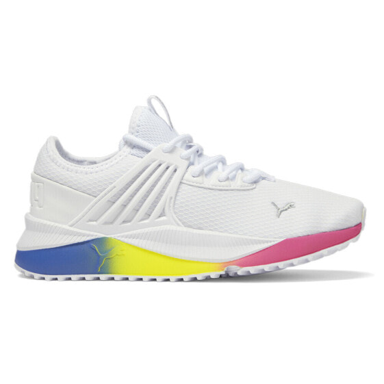 Puma Pacer Future Fluo Lace Up Womens White Sneakers Casual Shoes 38913001