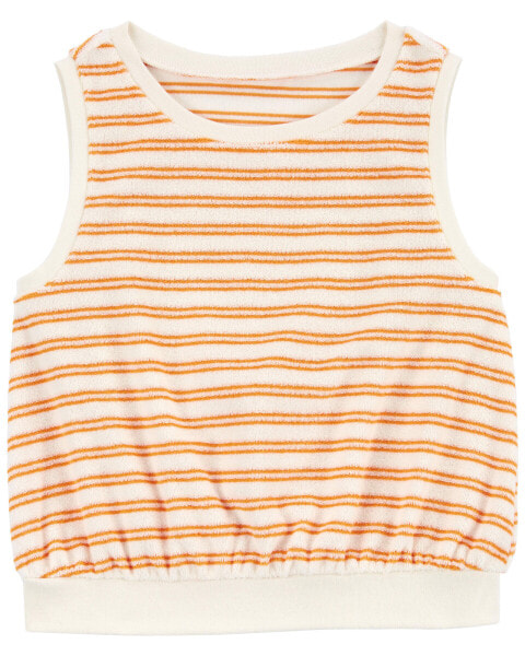 Kid Striped Terry Tank 6-6X