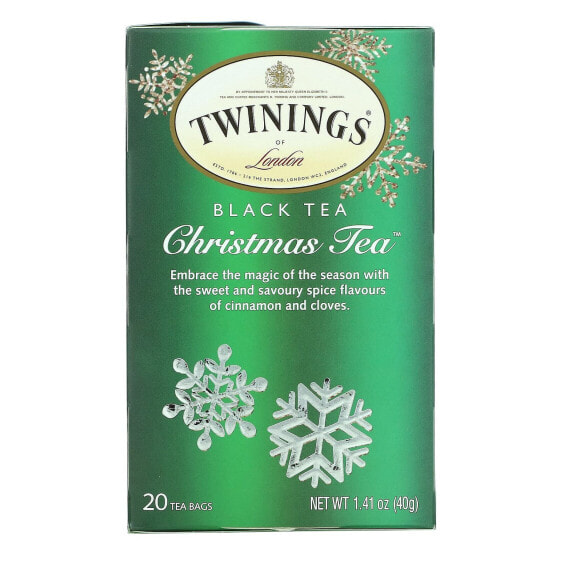 Black Tea, Christmas Tea, 20 Tea Bags, 1.41 oz (40 g)