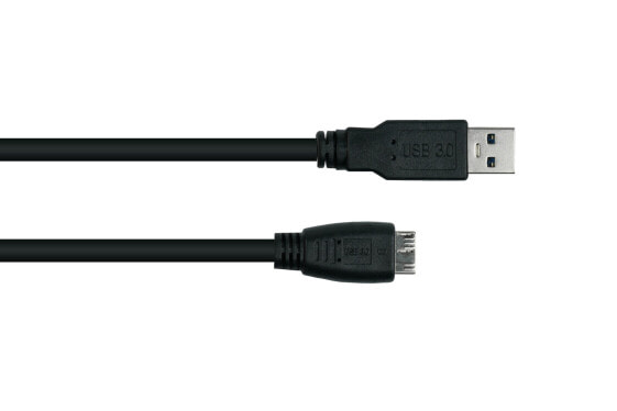Good Connections UK30P-AMB-030S - 3 m - USB A - Micro-USB B - USB 3.2 Gen 1 (3.1 Gen 1) - 5000 Mbit/s - Black
