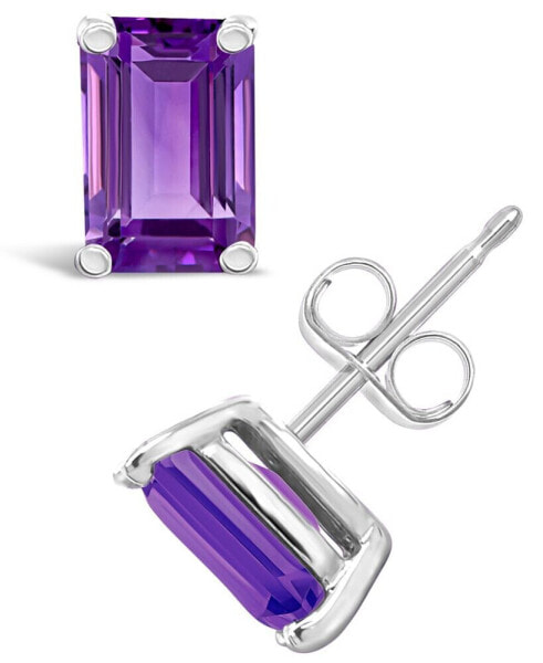 Amethyst (1-1/10 ct. t.w.) Stud Earrings in 14K Yellow Gold or 14K White Gold