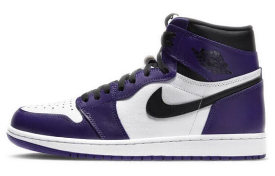 Кроссовки Nike Air Jordan 1 Retro High Court Purple White (Белый, Фиолетовый)