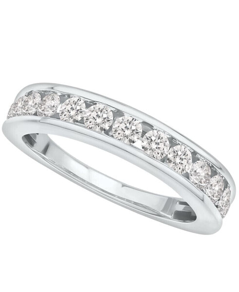 Кольцо Macy's Diamond Channel Band White Gold