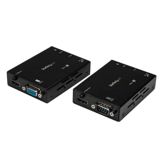 StarTech.com HDMI over CAT5e Extender with IR and Serial - HDBaseT Extender - 4K - 4096 x 2160 pixels - AV transmitter & receiver - 100 m - Wired - Black