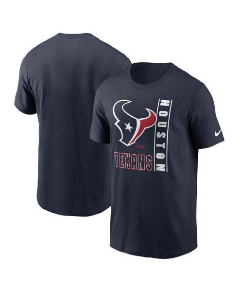 Men's Navy Houston Texans Lockup Essential T-shirt