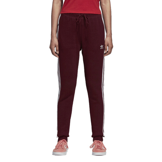 Adidas Originals Trefoil Women's Cuffed Track Pants Maroon-White dh3147