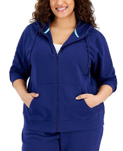 Plus Size Fleece Full-Zip Jacket, Created for Macy's